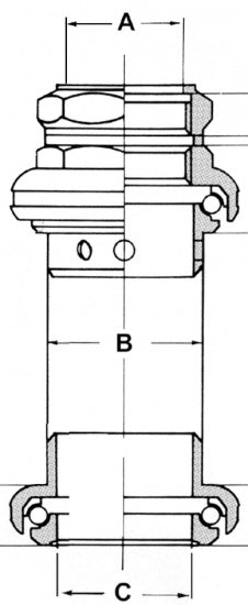Cargue la imagen en el visor de la galería, Tange seiki Balhoofd cartridge seiki aluminium 1 inch zwart