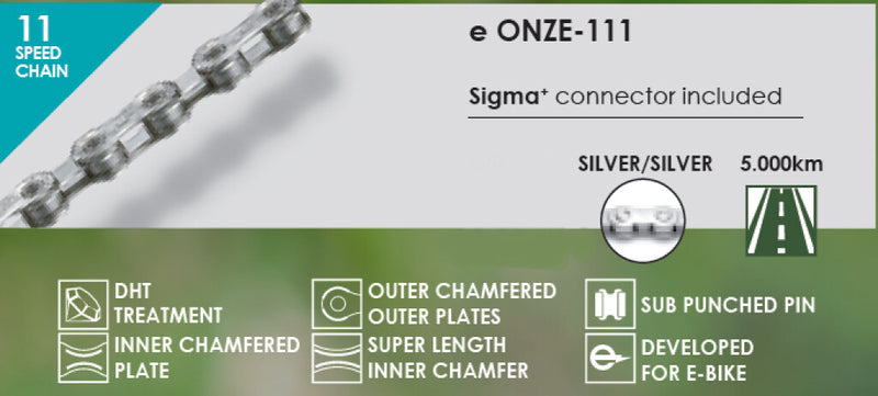 Afbeelding laden in galerijviewer, Taya ketting onze-111 1 2x5 64x136 e-bike, 11 speed, zilver