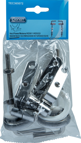 Load image into Gallery viewer, Cornat wc-bril bevestigingset hart bloem - tec365072