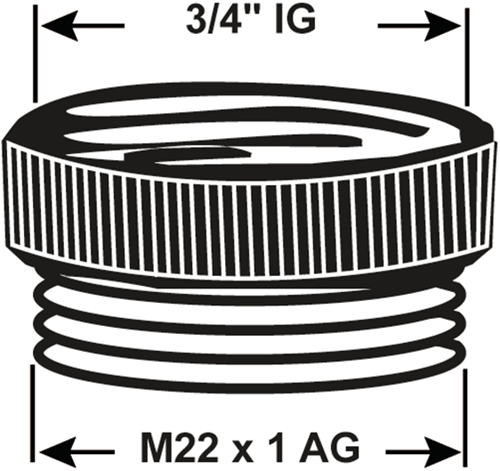 Load image into Gallery viewer, Cornat messing ch verloopstuk mv m22x3 4 - tec386307