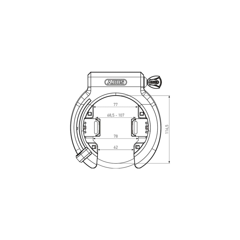 Laden Sie das Bild in Galerie -Viewer, Abus Frame ringslot 6950M R XPlus. Security Level 9. Met grote wiel opening