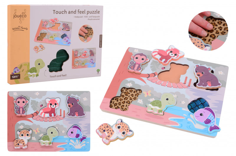 Load image into Gallery viewer, Jouéco the wildies family puzzel zachte vakjes