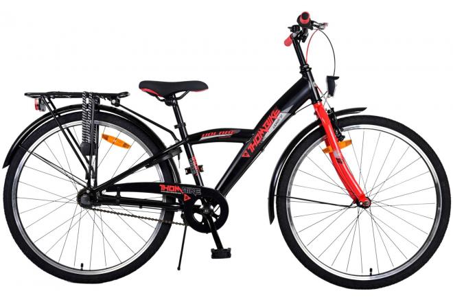 Load image into Gallery viewer, Volare Thombike Kinderfiets - Jongens - 26 inch - Zwart Rood - 3 versnellingen