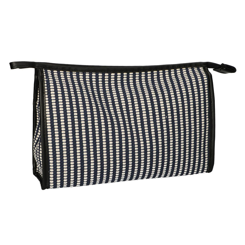 Load image into Gallery viewer, Traveller toilettas stripe blauw creme 30x20cm