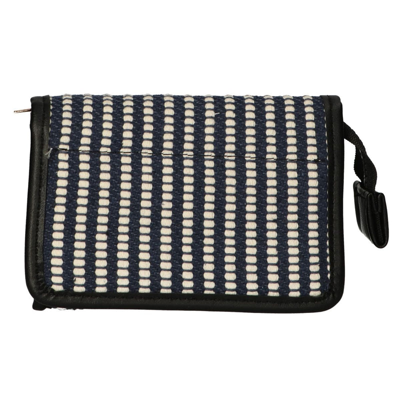 Load image into Gallery viewer, Traveller spiegeltas stripe blauw creme 16.5x11cm