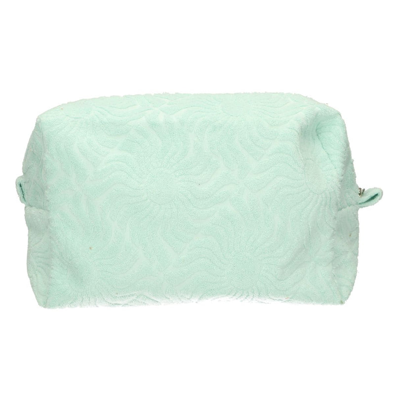 Afbeelding laden in galerijviewer, Traveller toilettas badstof sunny turquoise 21,5cm x 19cm