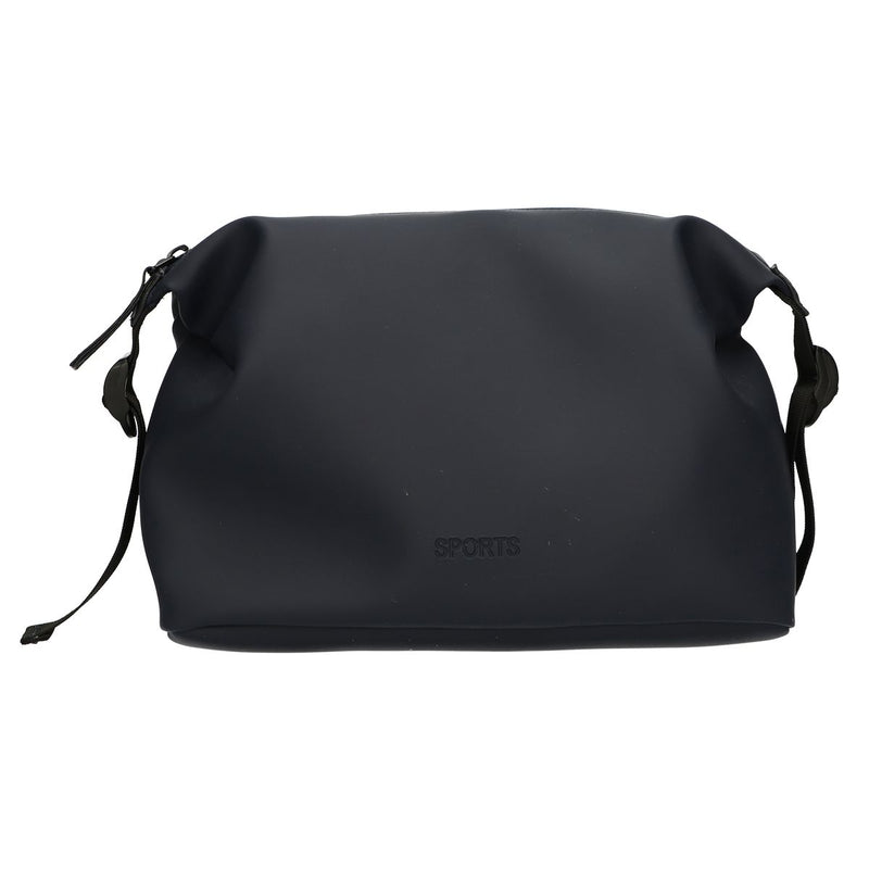 Afbeelding laden in galerijviewer, Traveller toilettas waterdicht gesp zwart donkerblauw 34cm x 21cm