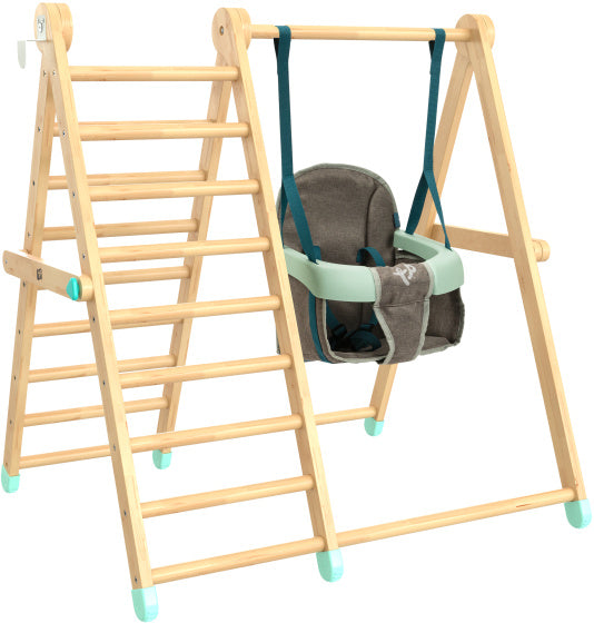 Load image into Gallery viewer, Tp toys Active-Tots Houten Klimrek met Schommel vanaf 6 Maanden