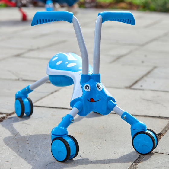 Load image into Gallery viewer, The bugs scramblebug tide loopfiets met 4 wielen junior blauw wit