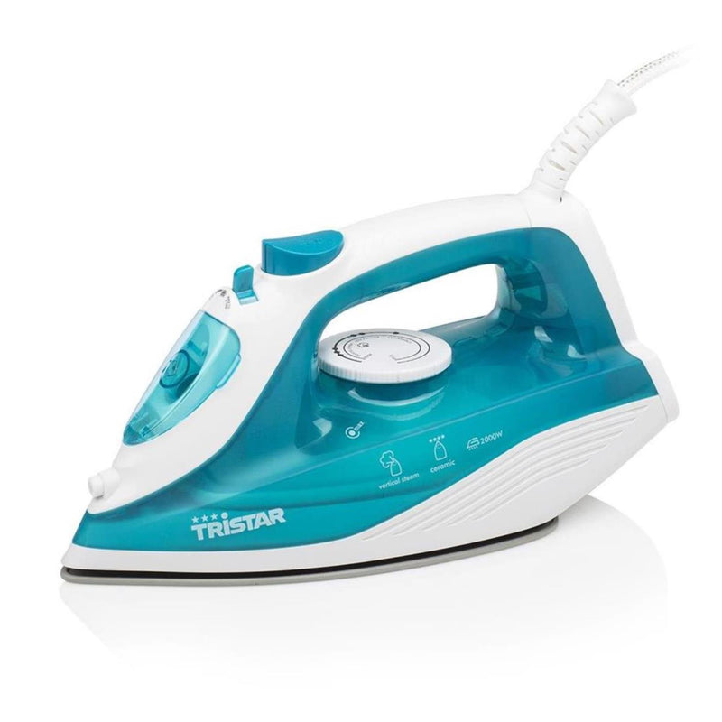 Load image into Gallery viewer, Tristar stoomstrijkijzer 2000w blauw wit