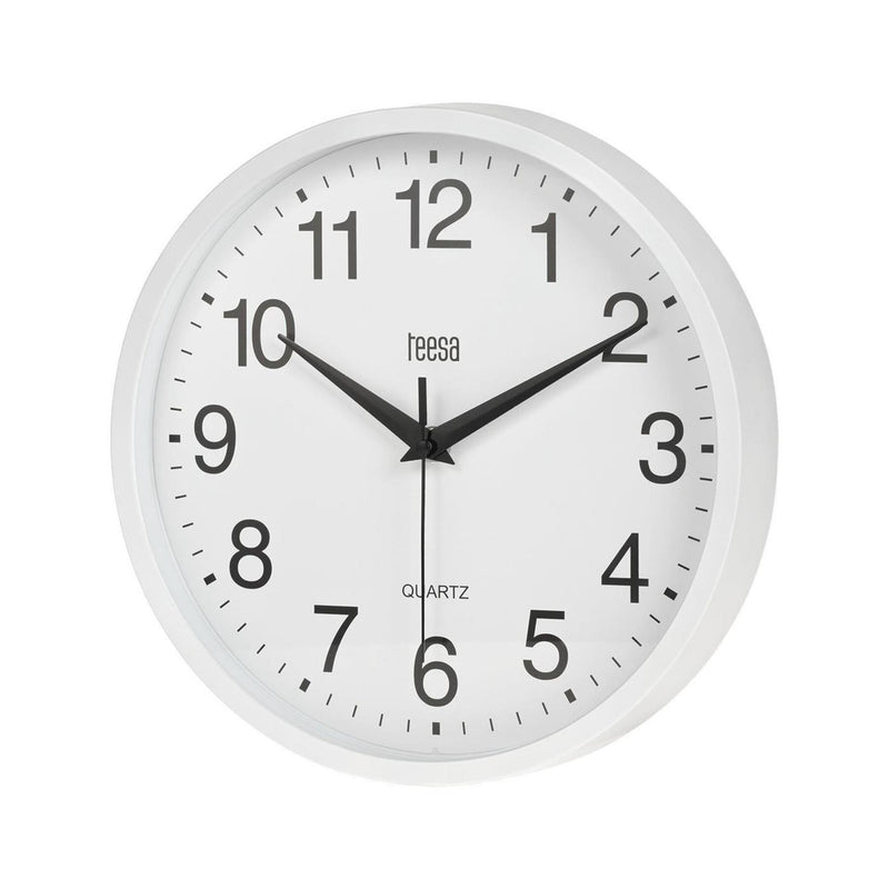 Load image into Gallery viewer, Teesa wandklok ø25cm wit