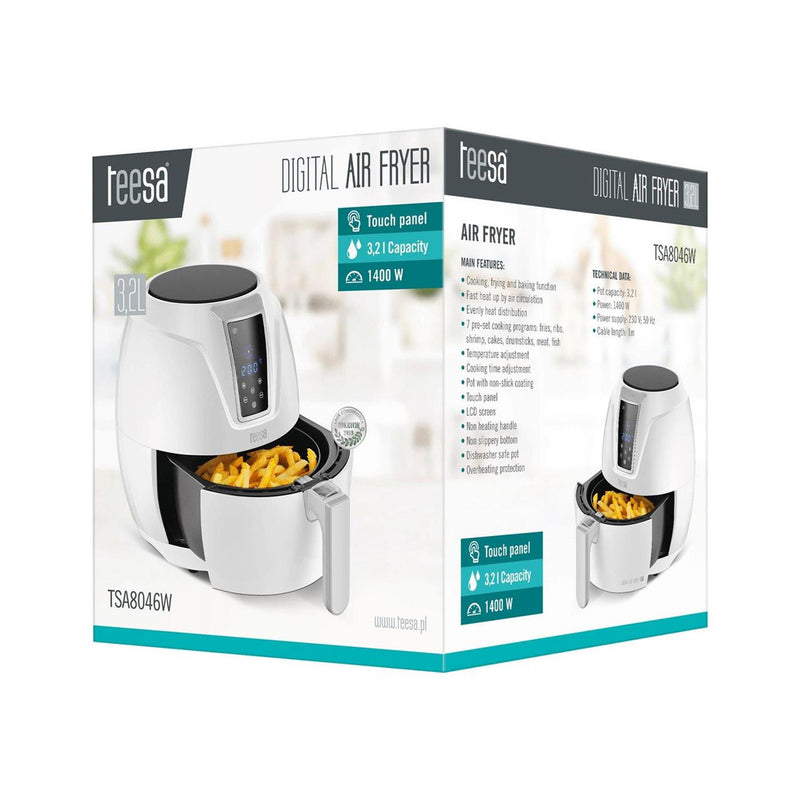 Load image into Gallery viewer, Teesa airfryer 1400w 3,2l wit