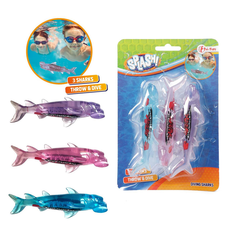 Load image into Gallery viewer, Toi-toys toi toys splash duikvissen haai set a 3