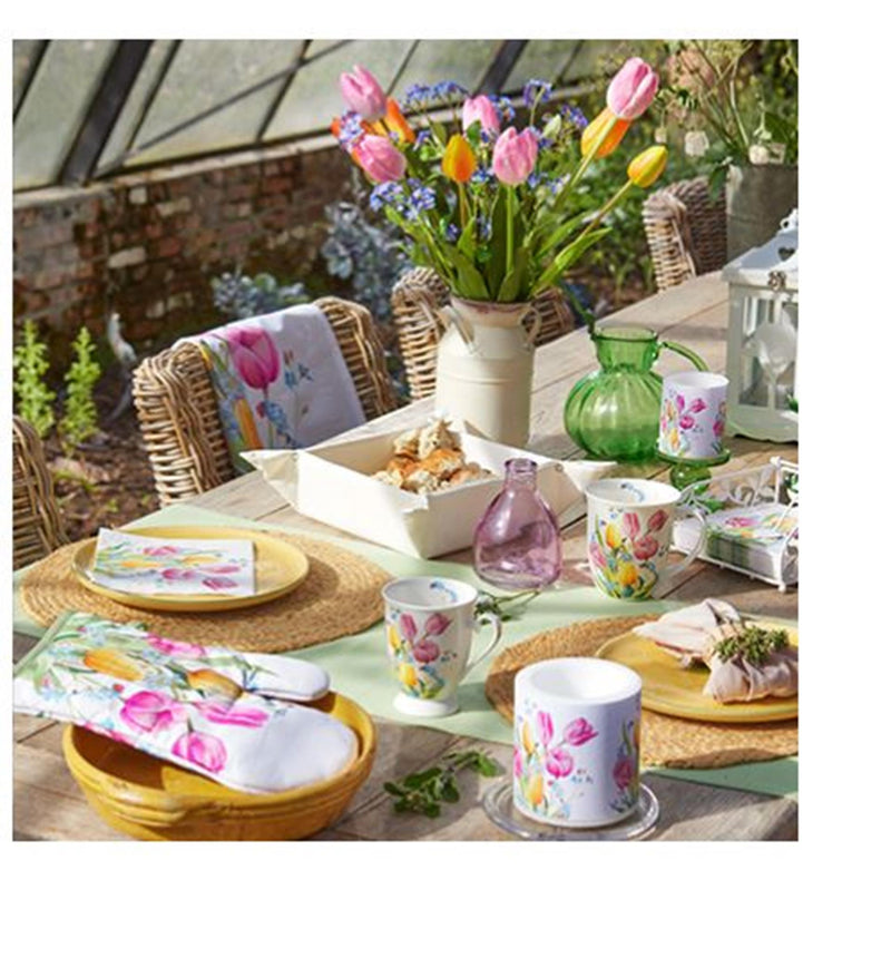 Load image into Gallery viewer, Ambiente theedoek tulips bouquet