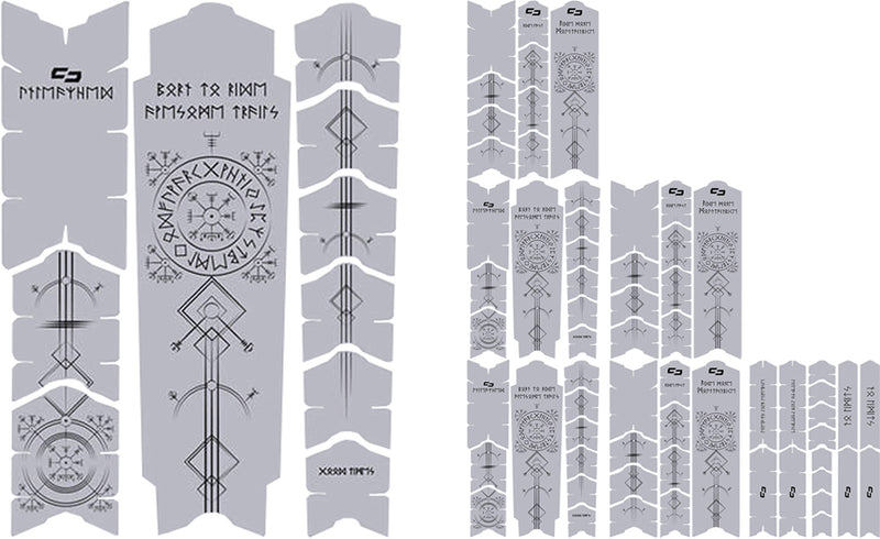 Cargue la imagen en el visor de la galería, Unleazhed unscratch frame protector film - runes of shred black matt