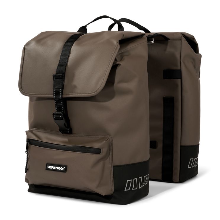 Load image into Gallery viewer, UrbanProof Urbanproof cargo dubbele fietstas 38 liter bruin
