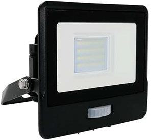 Load image into Gallery viewer, V-tac led bouwlamp 20w 3000k zwart met sensor + kabelinvoer - 9335210