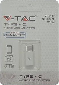 Load image into Gallery viewer, V-tac usb-c naar micro usb adapter wit - 9520110