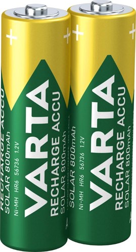 Afbeelding laden in galerijviewer, Varta aa accu 800ma blister 2 solar 3311910