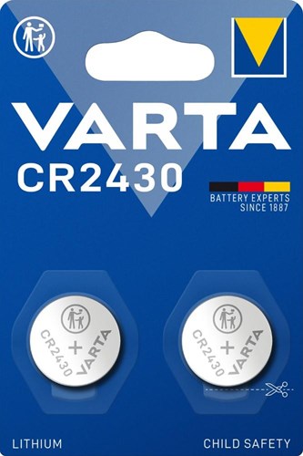 Load image into Gallery viewer, Varta cr2430 lithium knoopcel batterij 3v blister(2) - 3240393