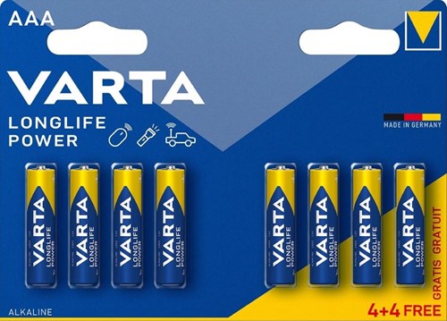 Afbeelding laden in galerijviewer, Varta high energy aaa r03 4903 bl.a8 4 + 4 3015315
