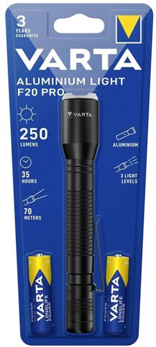 Load image into Gallery viewer, Varta zaklamp aluminium light f20