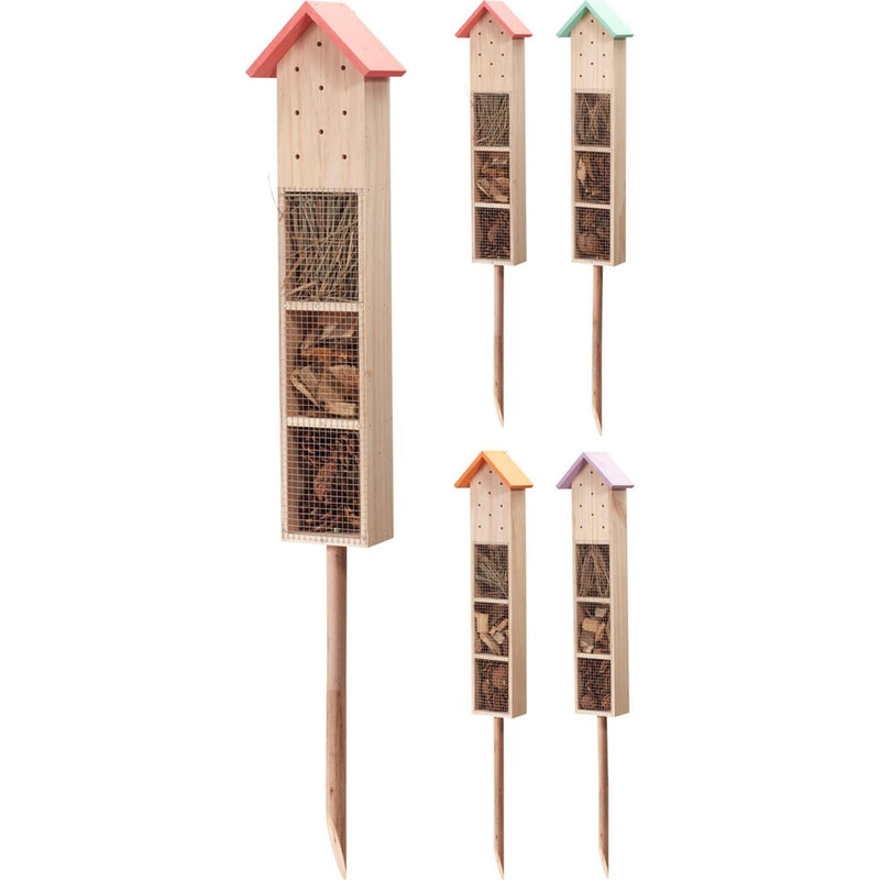 Afbeelding laden in galerijviewer, Pro garden insectenhotel 14x9x90cm 4 assorti