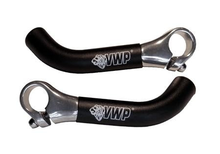 VWP bar-ends 08 gebogen aluminium zwart