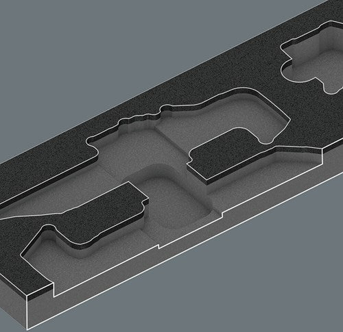 Load image into Gallery viewer, Wera 9840 schuimrubberen inzetstuk voor stiftsleutels set 1, zonder gereedschap, 172 x 30 x 392 mm - 05137340001