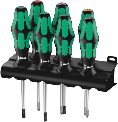 Load image into Gallery viewer, Wera 335 350 367 7 schroevendraaiserset kraftform plus lasertip + houder, 7 -delig - 1 stuk(s) - 05320540001