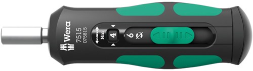 Afbeelding laden in galerijviewer, Wera 7515 kraftform safe-torque speed draaimomentschroevendraaier, 2-6 nm, 1 4 x 2,0 nm x 3,0 nm x 4,0 nm x 5,0 nm x 6,0 nm x 147.5 mm - 05075815001
