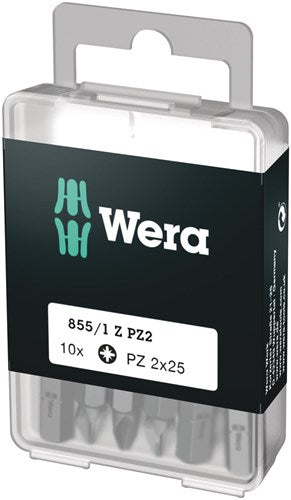 Chargez l'image dans la visionneuse de la galerie, Wera 855 1 z bits pozidriv, pz 2 x 25 mm (10 bits pro box) - 1 stuk(s) - 05072404001