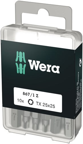 Load image into Gallery viewer, Wera 867 1 z torx® bits, tx 25 x 25 mm (10 bits pro box) - 1 stuk(s) - 05072409001