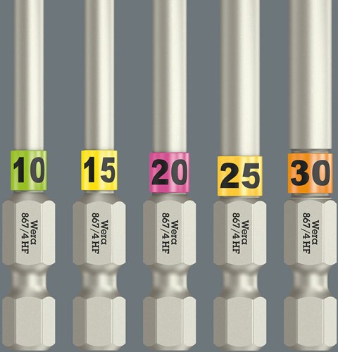 Load image into Gallery viewer, Wera 867 4 torx® hf bits met vasthoudfunctie, tx 10 x 50 mm - 05060506001