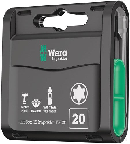 Load image into Gallery viewer, Wera bit-box 15 impaktor tx 20, 15 -delig - 1 stuk(s) - 05057772001