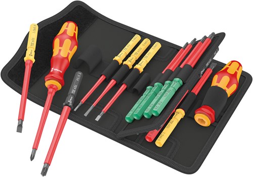 Laden Sie das Bild in Galerie -Viewer, Wera kraftform kompakt vde 17 universal 1 tool finder schroevendraaier (rood geel, 17‑delig)