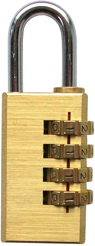 Load image into Gallery viewer, Werkzeyt hangslot messing 35.5x3mm - b34123