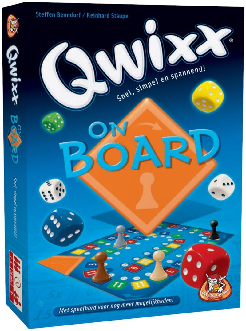 Load image into Gallery viewer, White goblin games qwixx on board