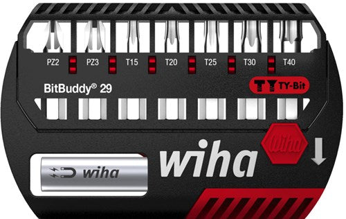 Load image into Gallery viewer, Wiha bitset bitbuddy® ty-bit 29 mm pozidriv, torx® 9-delig 1 4 c6,3 - 42139 - 42139