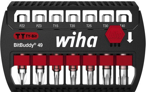Load image into Gallery viewer, Wiha bitset bitbuddy® ty-bit 49 mm pozidriv, torx® 8-delig 1 4 e6,3 - 42118 - 42118
