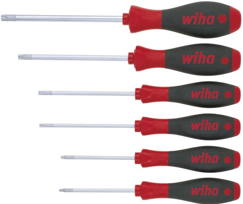 Afbeelding laden in galerijviewer, Wiha schroevendraaierset 362k6so | 6-delig torx® | meercomponentengrepen | ronde kling | 1 stuk - 07155 - 07155