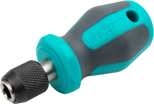 Load image into Gallery viewer, Wolfcraft handschroevendraaier | met bitopname | kort | 76 mm | 1 stuk - 1239000