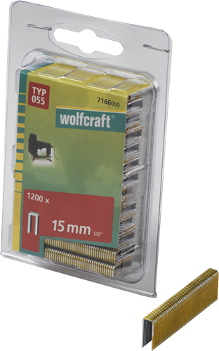 Afbeelding laden in galerijviewer, Wolfcraft smalle rugnieten | type 055 | 15mm | 1200 stuks - 7166000