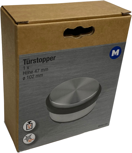 Load image into Gallery viewer, Metafranc deurstopper rvs vlak *nl* - wu0431260