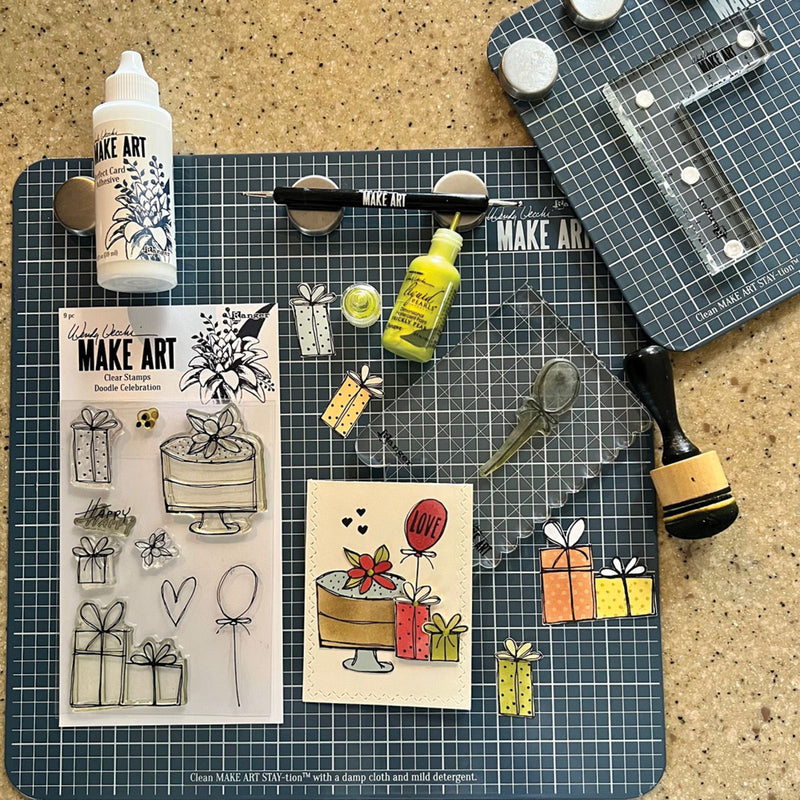 Load image into Gallery viewer, Ranger ink ranger • wendy vecchi make art clear stamp set doodle celebration