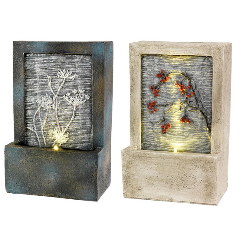 Chargez l'image dans la visionneuse de la galerie, Lumineo led poly fontein met bloem (binnen of buiten) 9.5x15x23cm