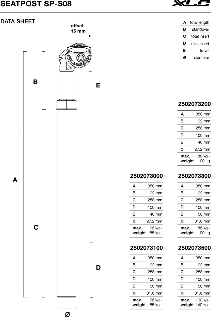 Load image into Gallery viewer, Xlc comp sp-s08 suspension seatpost
