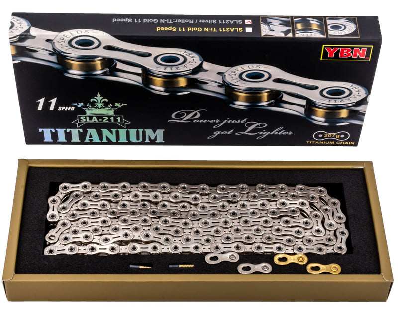 Laden Sie das Bild in Galerie -Viewer, Ybn sla 211 s2 titanium 11-speed chain hollow pin