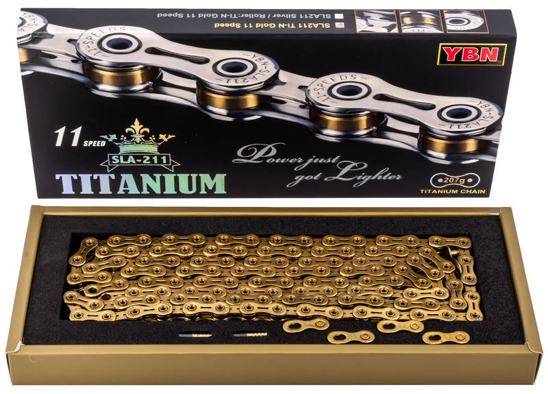 Laden Sie das Bild in Galerie -Viewer, Ybn sla 211 titanium 11-speed chain hollow pin