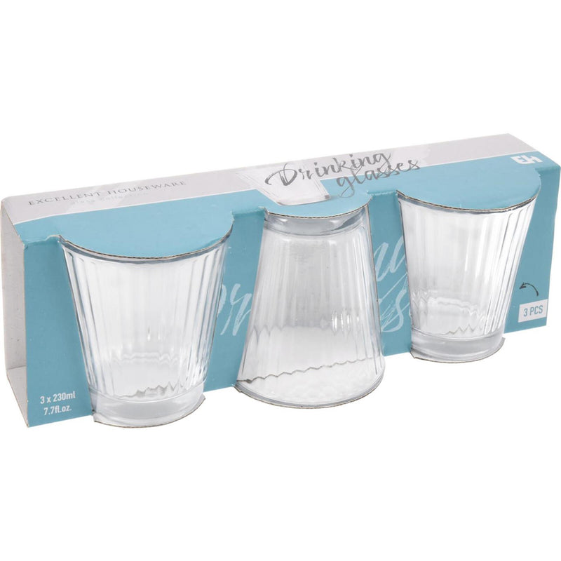 Laden Sie das Bild in Galerie -Viewer, Excellent houseware drinkglazenset 3-delig 230ml